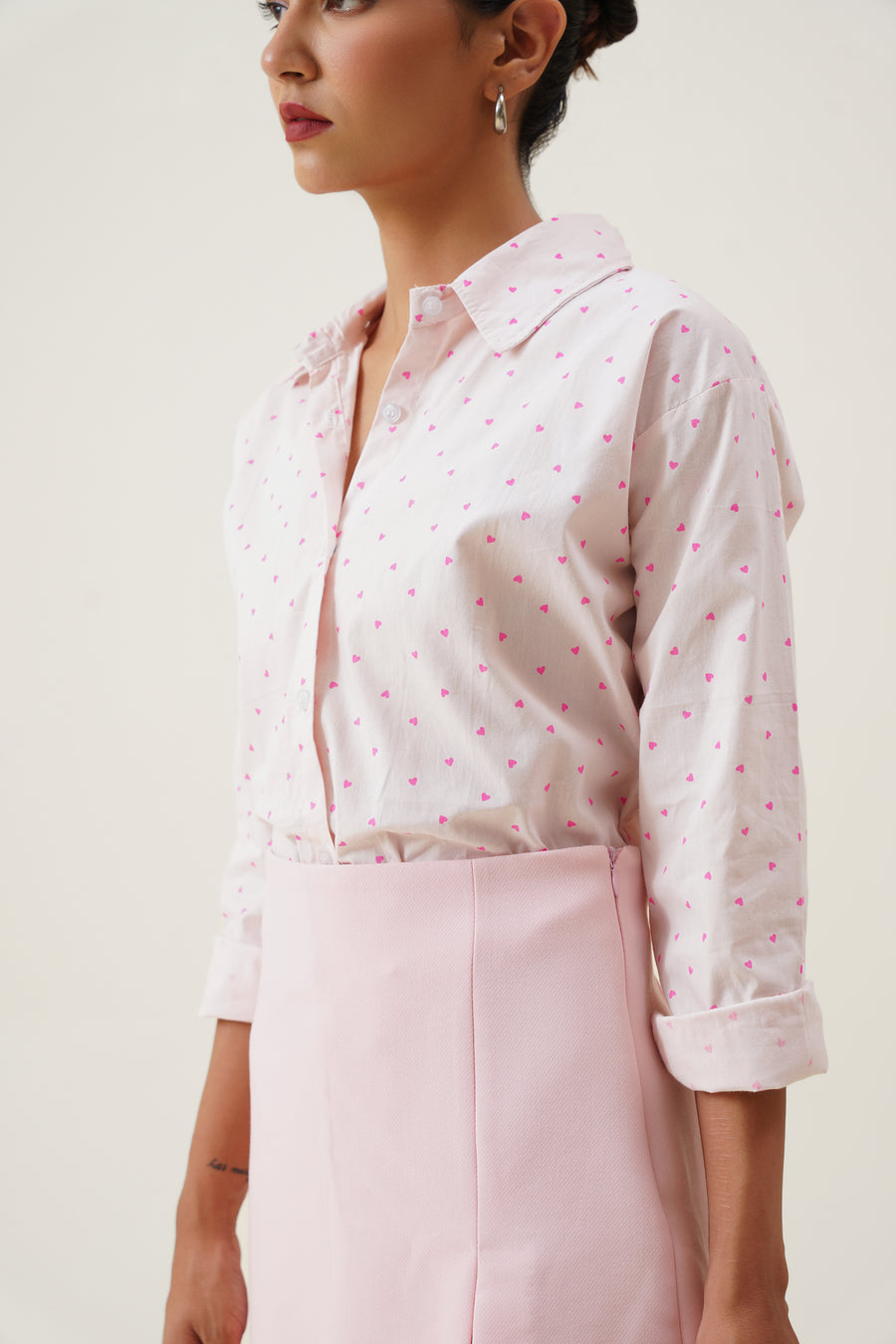 Mini Heart Crop Shirt