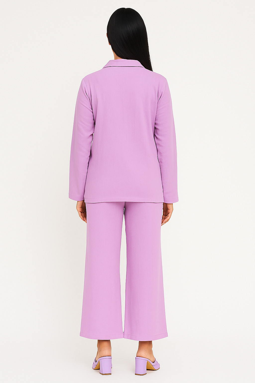 Cherry Bloom Lilac Embroidered Co-ord Set