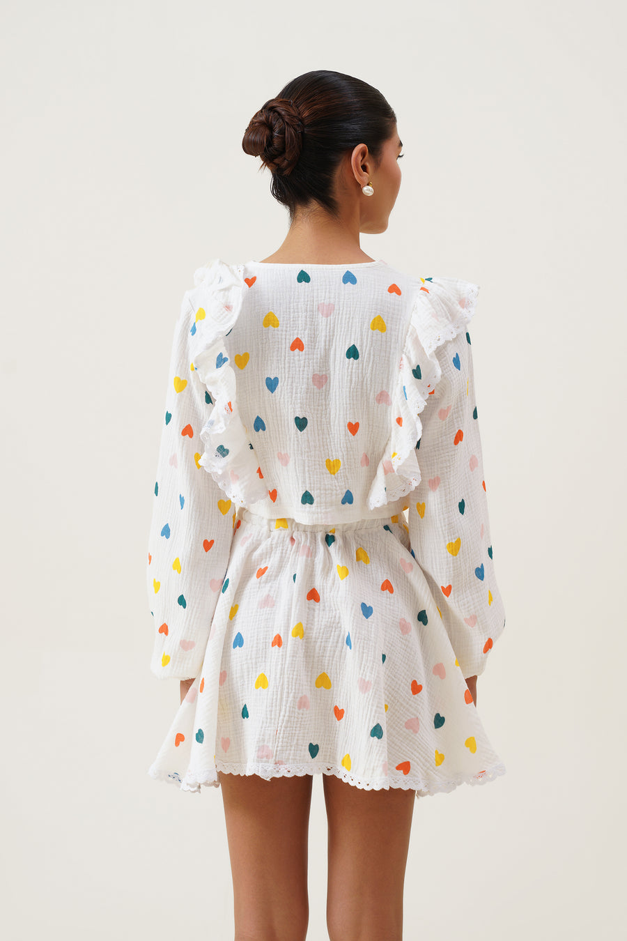 Confetti Garden Crop Blouse and Skirt Co-ord Set