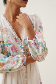 Flora Willow Button Down Maxi Dress