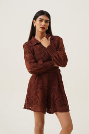 Cocoa Lace Co-ord Set