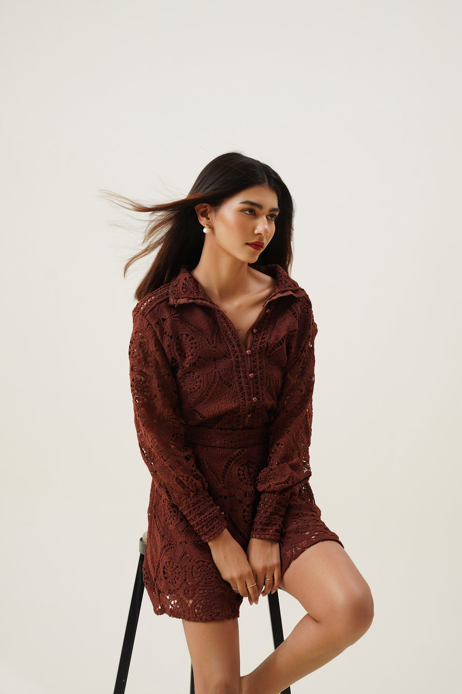 Cocoa Lace Co-ord Set