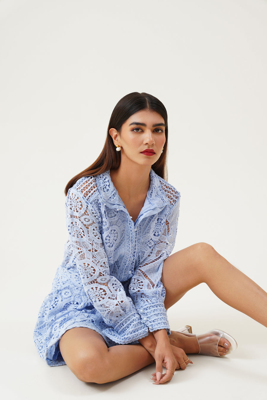 Sky Lace Co-ord Set