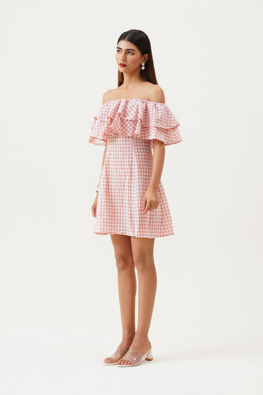 Rosie Ruffle Off Shoulder Dress
