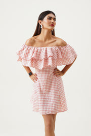Rosie Ruffle Off Shoulder Dress