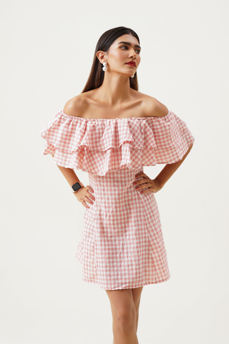 Rosie Ruffle Off Shoulder Dress