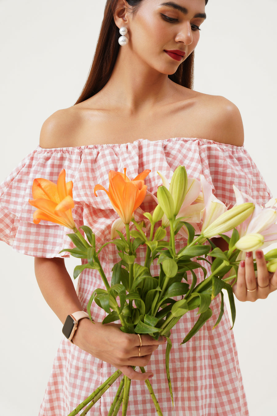 Rosie Ruffle Off Shoulder Dress