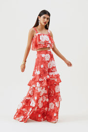 Crimson Bloom Co-ord Set