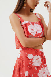 Crimson Bloom Co-ord Set