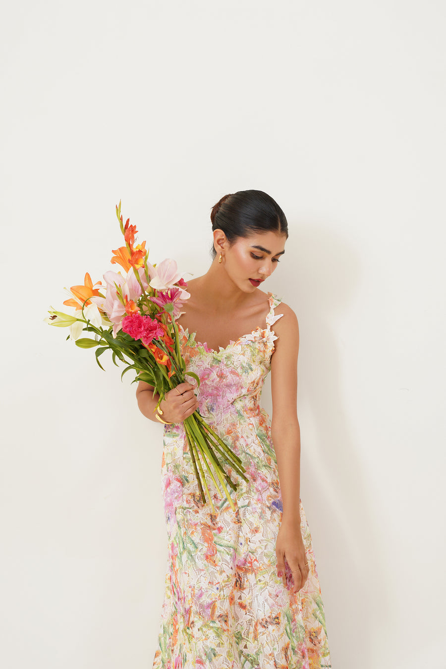 Petal Bloom Lace Maxi